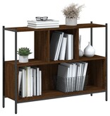 VidaXL Boekenkast 102x28x77,5 cm bewerkt hout bruineikenkleurig