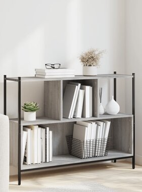 VidaXL Boekenkast 102x28x77,5 cm bewerkt hout grijs sonoma eikenkleur