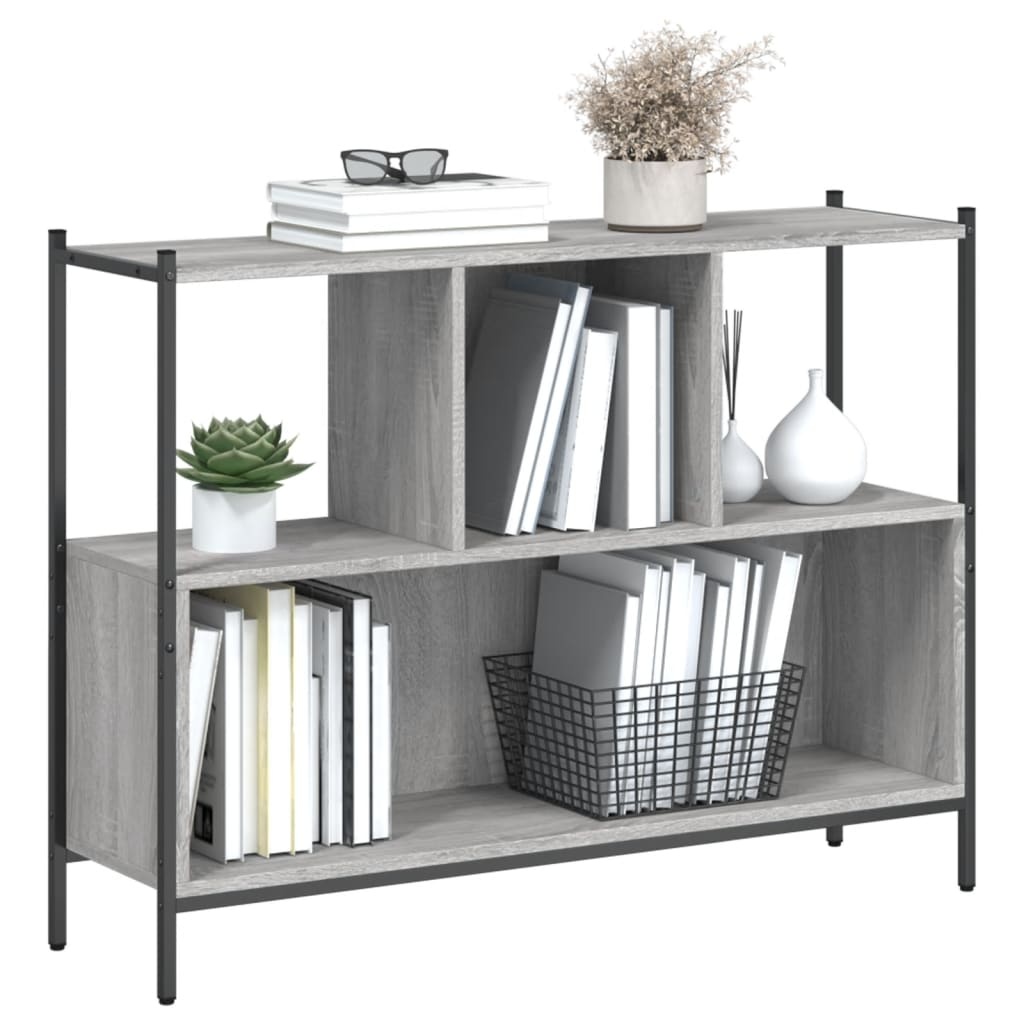 VidaXL Boekenkast 102x28x77,5 cm bewerkt hout grijs sonoma eikenkleur