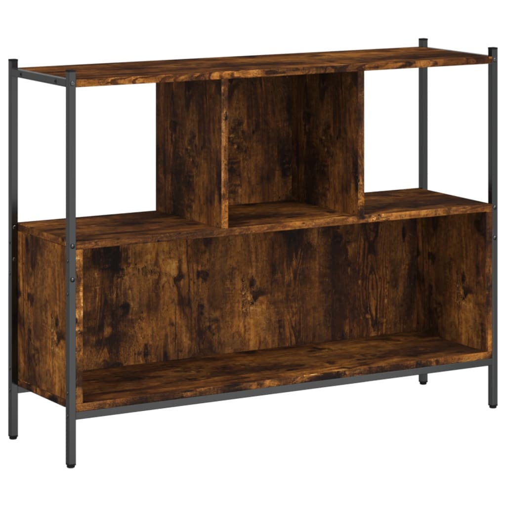 VidaXL Boekenkast 102x28x77,5 cm bewerkt hout gerookt eikenkleurig