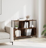 VidaXL Boekenkast 102x28x77,5 cm bewerkt hout gerookt eikenkleurig