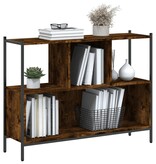 VidaXL Boekenkast 102x28x77,5 cm bewerkt hout gerookt eikenkleurig