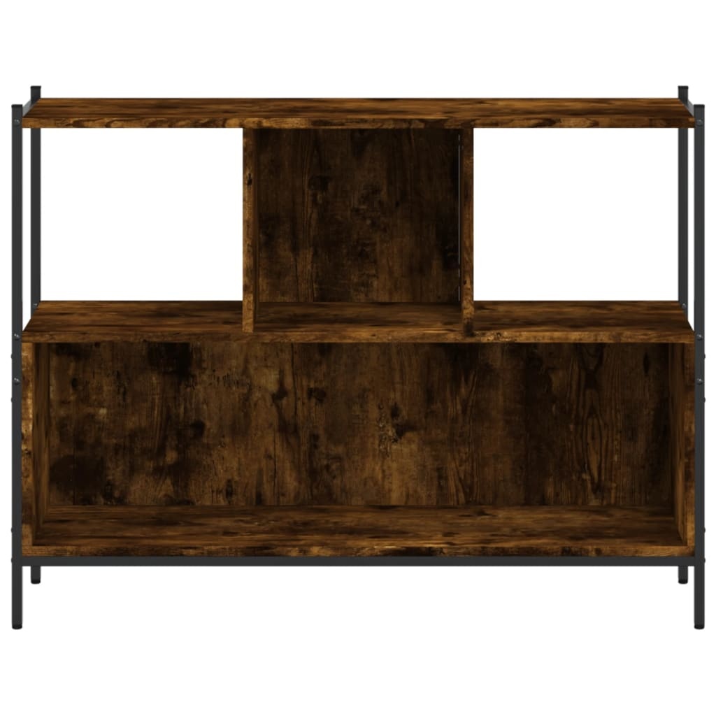 VidaXL Boekenkast 102x28x77,5 cm bewerkt hout gerookt eikenkleurig
