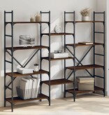 VidaXL Boekenkast 160x28,5x136,5 cm bewerkt hout bruineikenkleurig