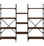 VidaXL Boekenkast 160x28,5x136,5 cm bewerkt hout bruineikenkleurig
