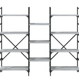 VidaXL Boekenkast 160x28,5x136,5 cm bewerkt hout grijs sonoma eiken