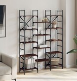VidaXL Boekenkast 127,5x28,5x172,5 cm bewerkt hout bruineikenkleurig
