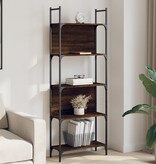 VidaXL Boekenkast 5-laags 60,5x24x166,5 cm bewerkt hout bruineiken