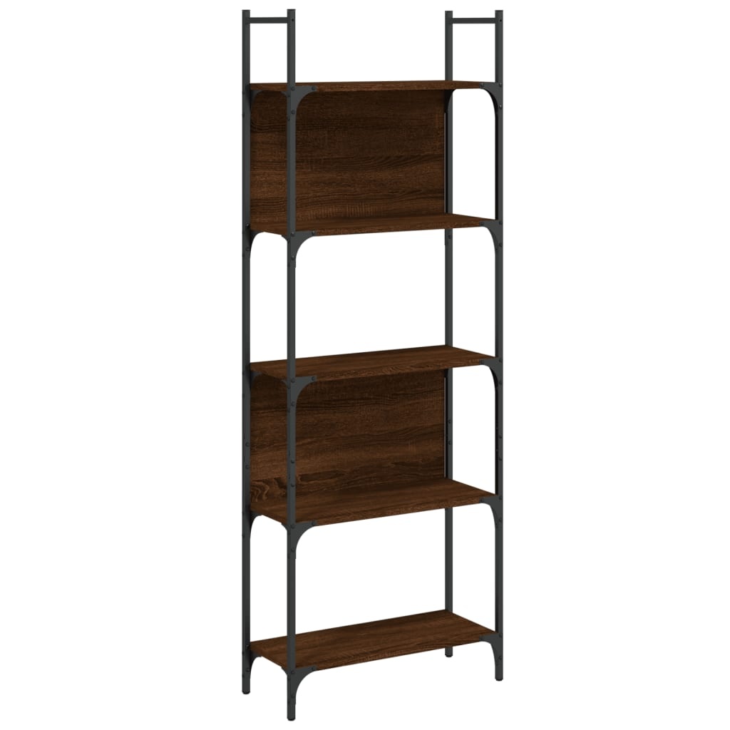 VidaXL Boekenkast 5-laags 60,5x24x166,5 cm bewerkt hout bruineiken