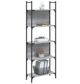 VidaXL Boekenkast 5-laags 60,5x24x166,5 cm bewerkt hout grijs sonoma