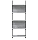 VidaXL Boekenkast 5-laags 60,5x24x166,5 cm bewerkt hout grijs sonoma