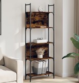 VidaXL Boekenkast 5-laags 60,5x24x166,5 cm bewerkt hout gerookt eiken