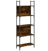 VidaXL Boekenkast 5-laags 60,5x24x166,5 cm bewerkt hout gerookt eiken