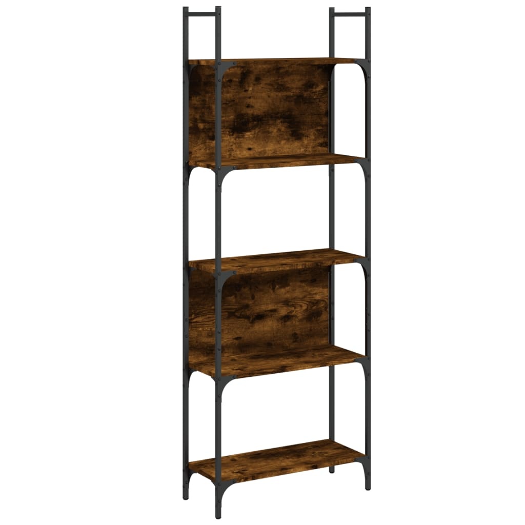 VidaXL Boekenkast 5-laags 60,5x24x166,5 cm bewerkt hout gerookt eiken