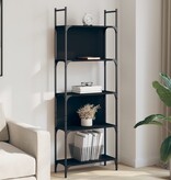 VidaXL Boekenkast 5-laags 60,5x24x166,5 cm bewerkt hout zwart