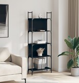 VidaXL Boekenkast 5-laags 60,5x24x166,5 cm bewerkt hout zwart
