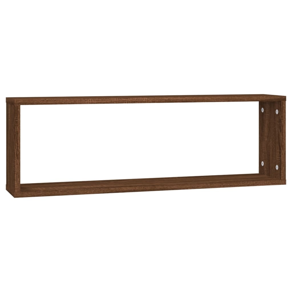 VidaXL Wandschappen kubus 4 st 80x15x26,5 cm hout bruin eikenkleur