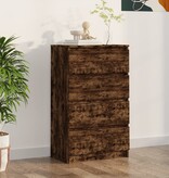 VidaXL Dressoir 60x35x98,5 cm bewerkt hout gerookt eikenkleurig