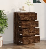 VidaXL Dressoir 60x35x98,5 cm bewerkt hout gerookt eikenkleurig