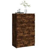 VidaXL Dressoir 60x35x98,5 cm bewerkt hout gerookt eikenkleurig