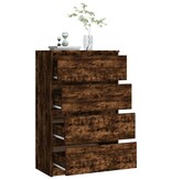 VidaXL Dressoir 60x35x98,5 cm bewerkt hout gerookt eikenkleurig