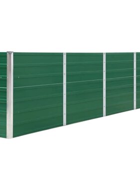 vidaXL Plantenbak verhoogd 320x40x77 cm gegalvaniseerd staal groen