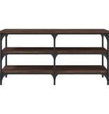 VidaXL Schoenenbankje 100x38,5x49 cm bewerkt hout bruineikenkleurig