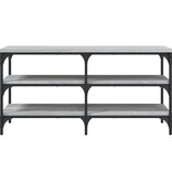 VidaXL Schoenenbankje 100x38,5x49 cm bewerkt hout grijs sonoma