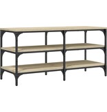 VidaXL Schoenenbankje 100x38,5x49 cm bewerkt hout sonoma eikenkleurig