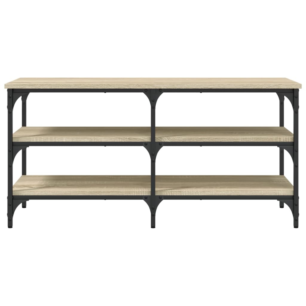 VidaXL Schoenenbankje 100x38,5x49 cm bewerkt hout sonoma eikenkleurig