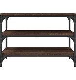 VidaXL Schoenenbankje 70x38,5x49 cm bewerkt hout bruineikenkleurig