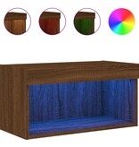 VidaXL Tv-meubel met LED-verlichting 60x30x30 cm bruineikenkleurig