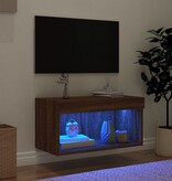 VidaXL Tv-meubel met LED-verlichting 60x30x30 cm bruineikenkleurig