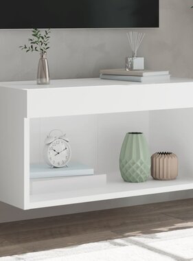 VidaXL Tv-meubel met LED-verlichting 60x30x30 cm wit