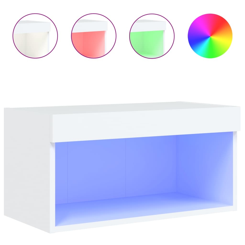 VidaXL Tv-meubel met LED-verlichting 60x30x30 cm wit