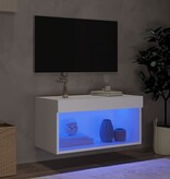 VidaXL Tv-meubel met LED-verlichting 60x30x30 cm wit