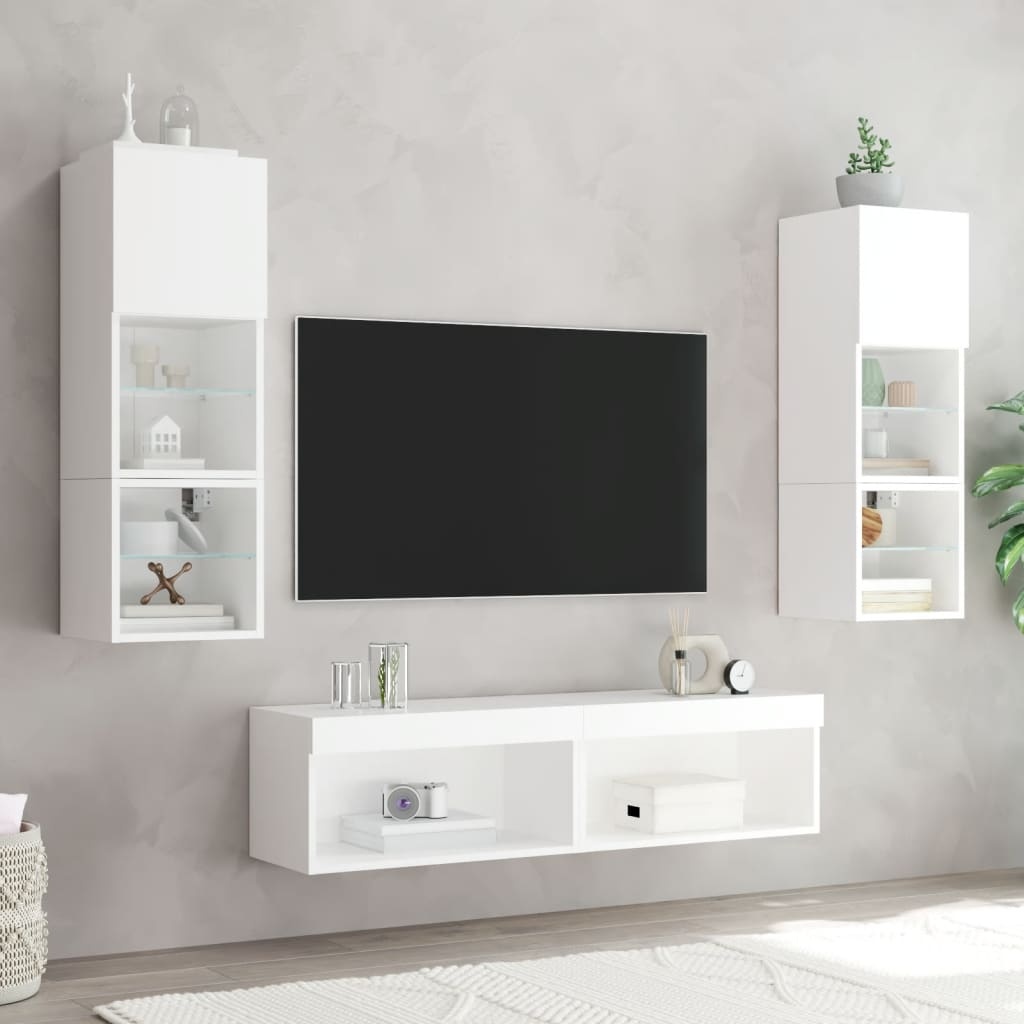 VidaXL Tv-meubel met LED-verlichting 60x30x30 cm wit