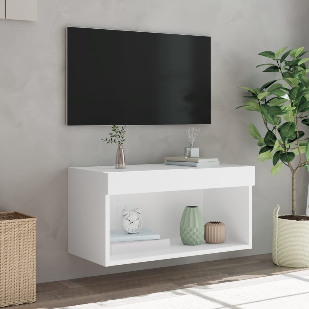 VidaXL Tv-meubel met LED-verlichting 60x30x30 cm wit