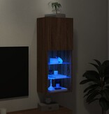 VidaXL Tv-meubel met LED-verlichting 40,5x30x102 cm bruineikenkleurig