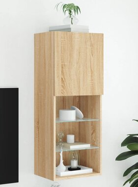 VidaXL Tv-meubel met LED-verlichting 40,5x30x102 cm sonoma eikenkleur