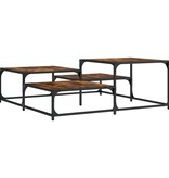 VidaXL Salontafel 107x107x40 cm bewerkt hout gerookt eikenkleurig
