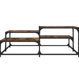 VidaXL Salontafel 107x107x40 cm bewerkt hout gerookt eikenkleurig