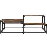 VidaXL Salontafel 107x107x40 cm bewerkt hout gerookt eikenkleurig