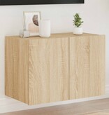 VidaXL Tv-wandmeubel met LED-verlichting 60x35x41 cm sonoma eikenkleur