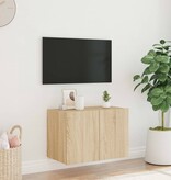 VidaXL Tv-wandmeubel met LED-verlichting 60x35x41 cm sonoma eikenkleur