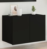 VidaXL Tv-wandmeubel met LED-verlichting 60x35x41 cm zwart