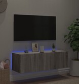 VidaXL Tv-wandmeubel met LED-verlichting 100x35x31 cm grijs sonoma
