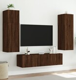 VidaXL Tv-wandmeubel met LED-verlichting 80x35x31 cm bruineikenkleurig