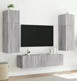 VidaXL Tv-wandmeubels met LED 2 st 80x35x31 cm grijs sonoma