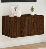 VidaXL Tv-wandmeubel met LED-verlichting 60x35x31 cm bruineikenkleurig